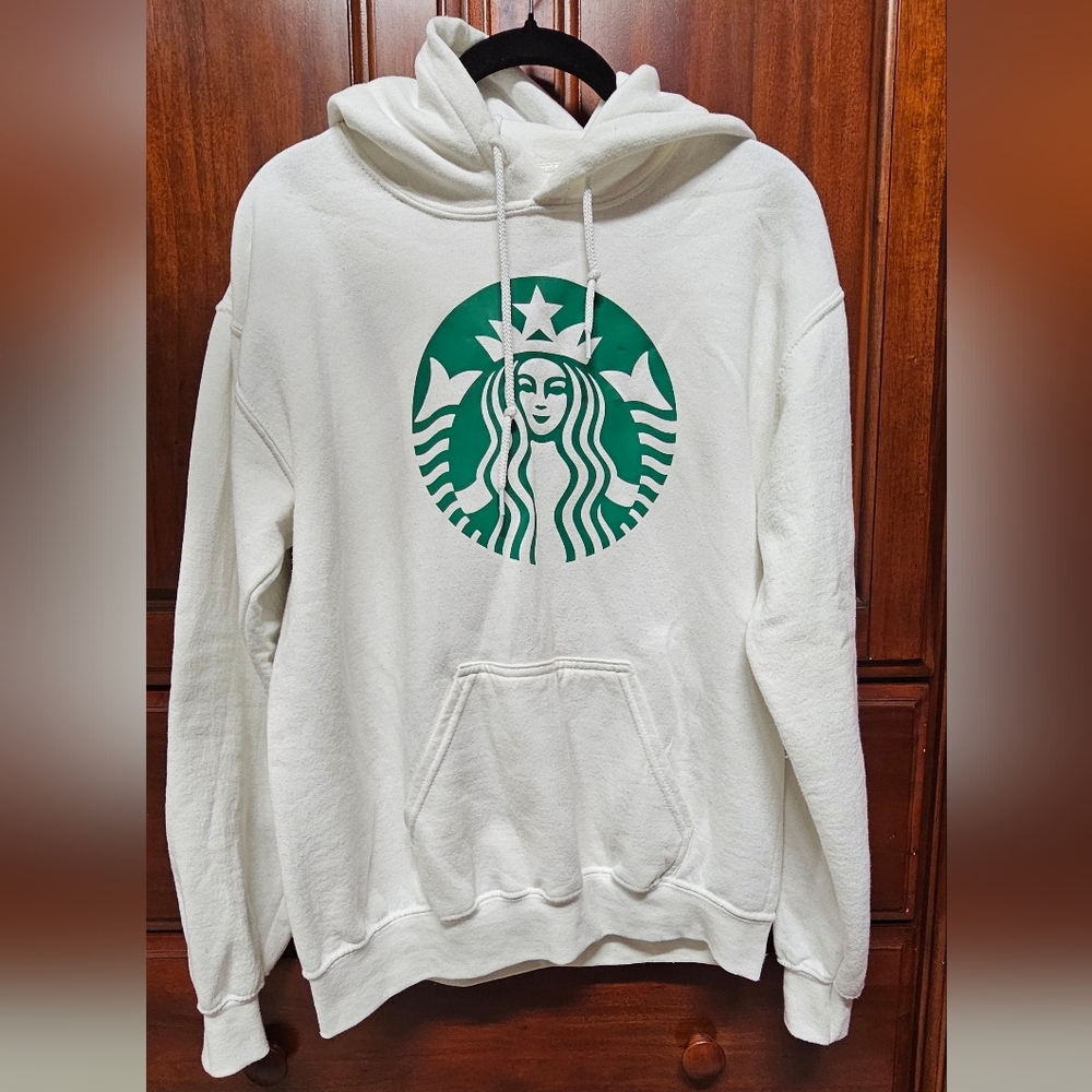 White Hoodie with Green Logo